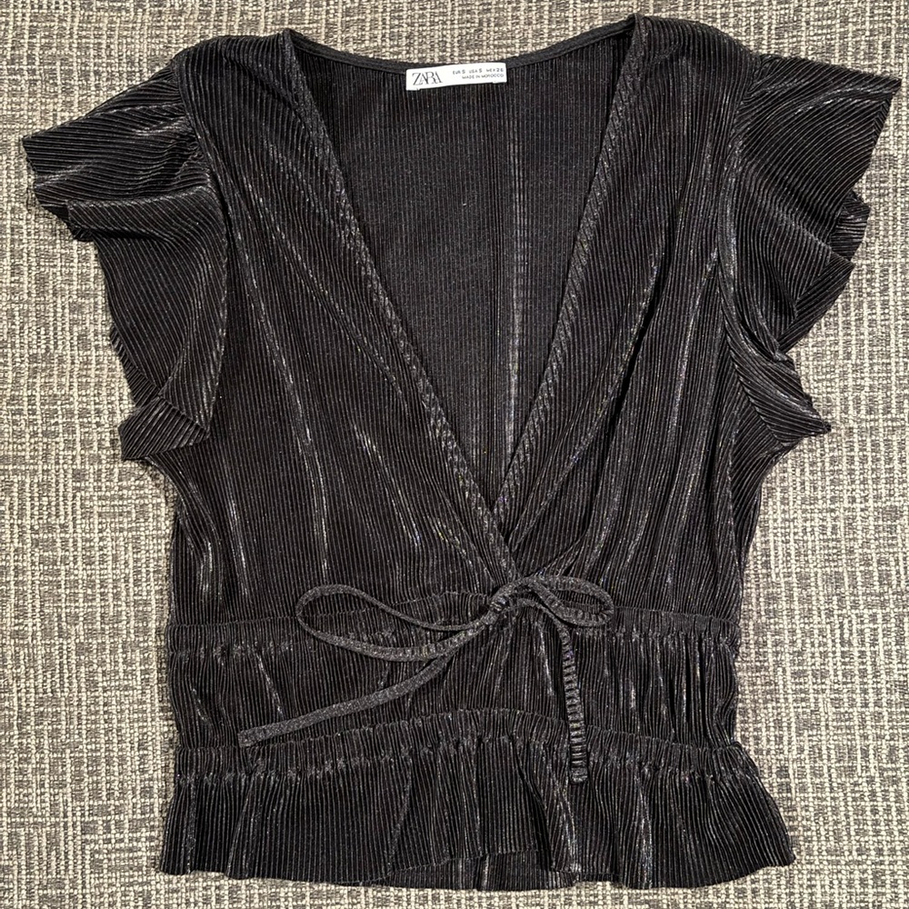 Zara Black Tie Top